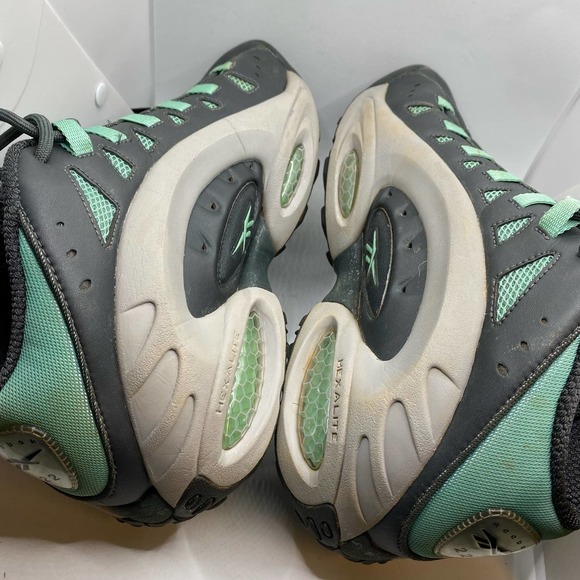 Reebok ES22 Emmitt Smith Rare Retro Gravel Tin Grey/Jadite Teal Hexalite 10.5